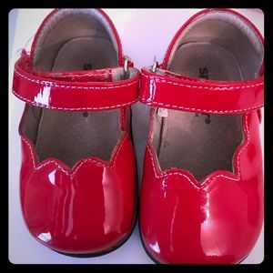 Red Velcro maryjanes